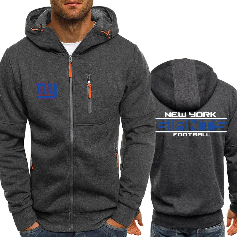 

2021 American football training suit spring and autumn zipper cardigan men's Hooded Sweater