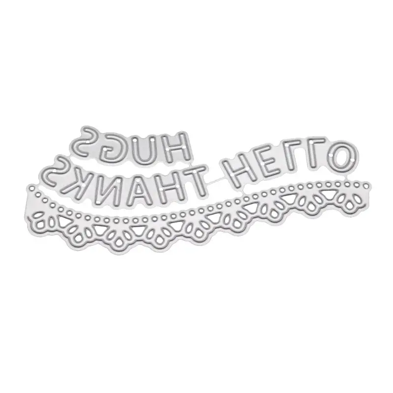 

Thanks Hello Metal Cutting Dies Stencil DIY Scrapbooking Album Stamp Paper Card Embossing Crafts Decor 87HB