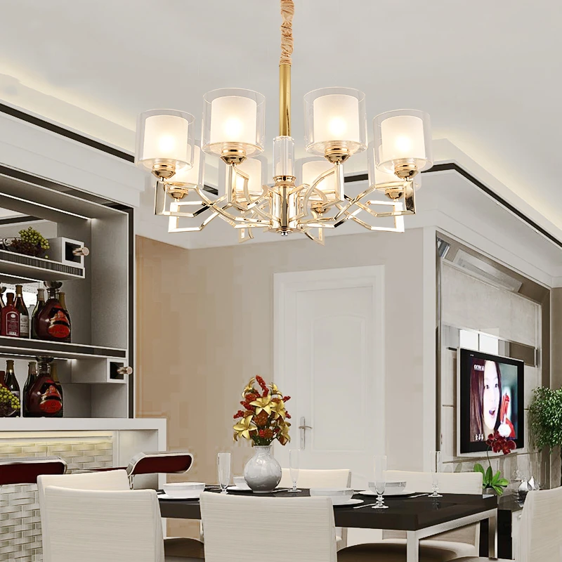 Роскошный светодиодный потолочный светильник золотого цвета для гостиной