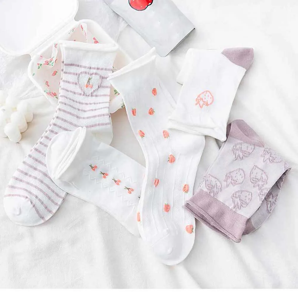 

Women's Cotton Socks Thin Loose Mouth Pregnant Women Socks Female Spring And Summer Tube Tide Ins Net Red Socks