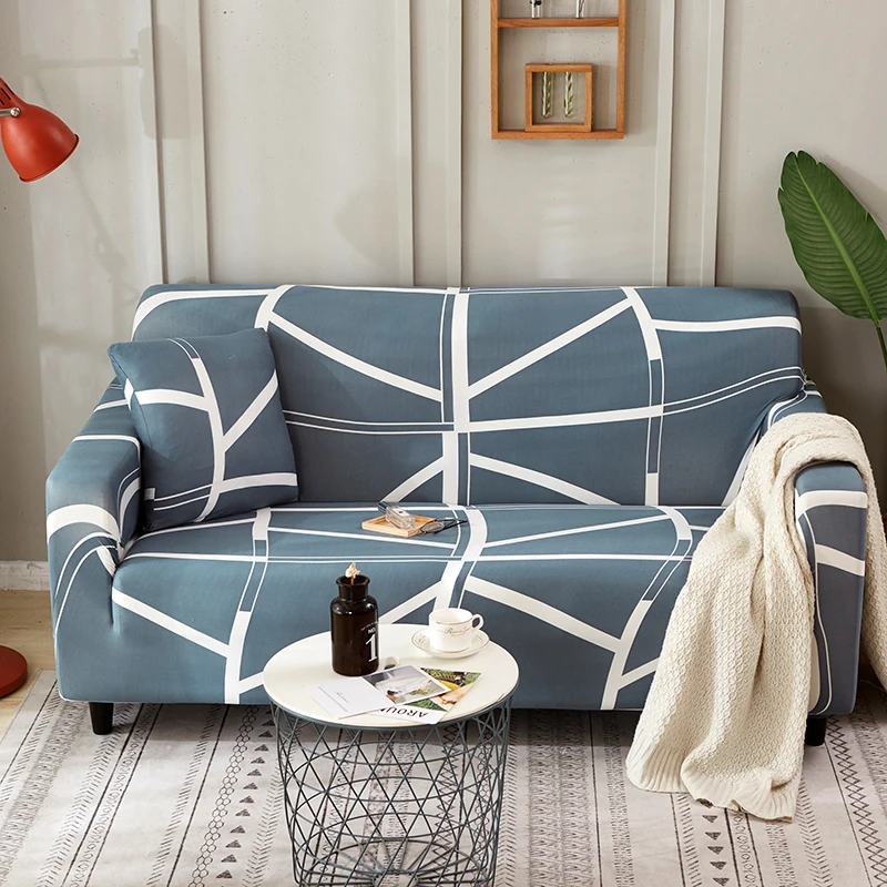 Modern Spandex Stretch Sofa Cover for Living Room Printed Couch Cover Slipcovers for 1/2/3/4-seater funda sofa housse de canap