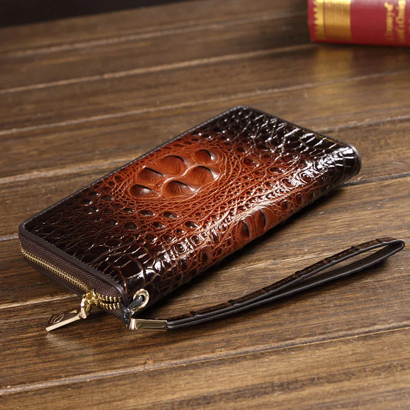 Натуральная кожа мужские кошельки из крокодиловой кожи для кредитных карт