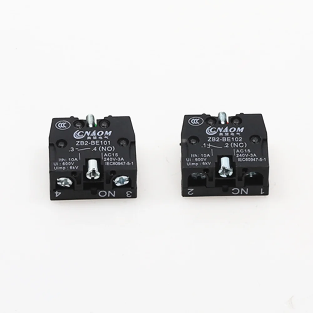 10 шт. XB2 Контактный блок Telemecanique ZB2-BE101C нормально открытый без ZB2-BE102C NC кнопочный