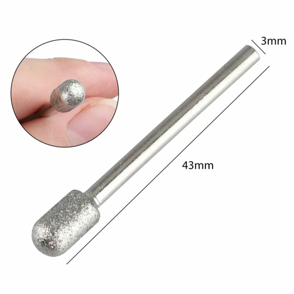 

20PC 120Grit Diamond Grinding Head Electroplated Diamond Burr Set Drill Bit Set Rotary Grinding Tool Dremel Drill Rotary Tool