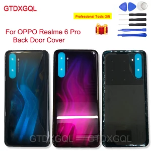 new rear battery back door cover for oppo realme 6 pro rmx2063 rmx2061 housing mobile phone glass case replace repair parts free global shipping