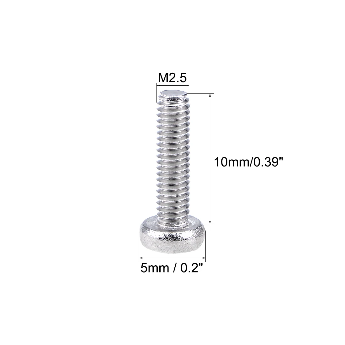 

Uxcell Machine Screws Pan Cross Head Screw 304 Stainless Steel Fasteners M2.5x10mm 30Pcs