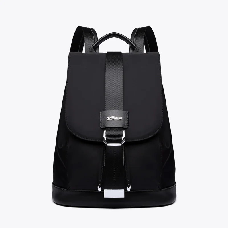 hot! Women's Backpack Student Bag Teen Girl Nylon Buckle Design Black Femme Mochila Women's Backpack Fashion Sac A Dos - Цвет: black