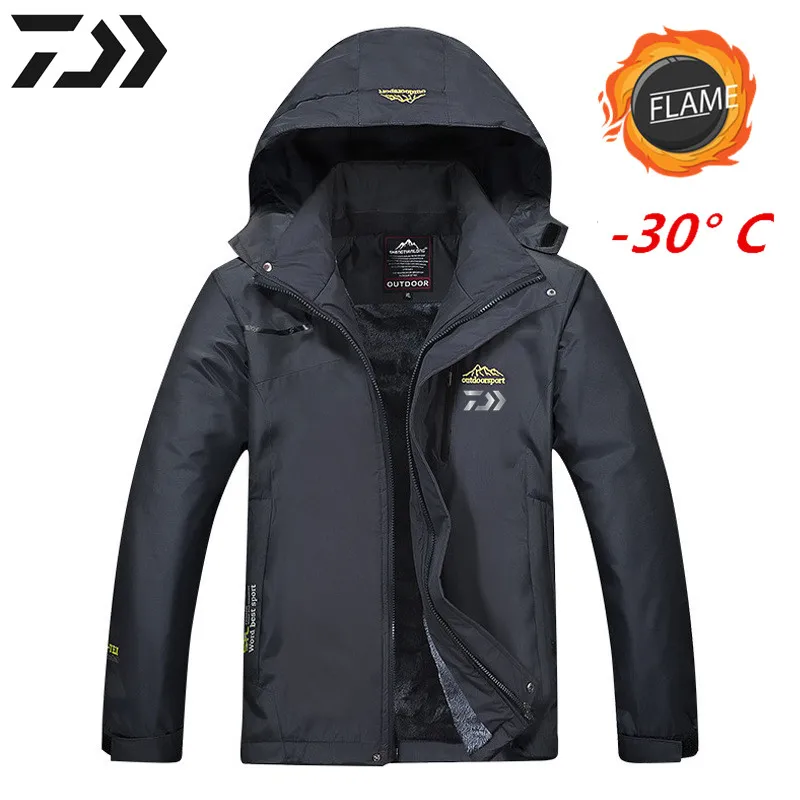 

2021 DAIWA Fishing Clothing Winter Autumn Winter Waterproof Warm Fishing Jackets Men Fleece Thick Outdoor Fishing Shirts