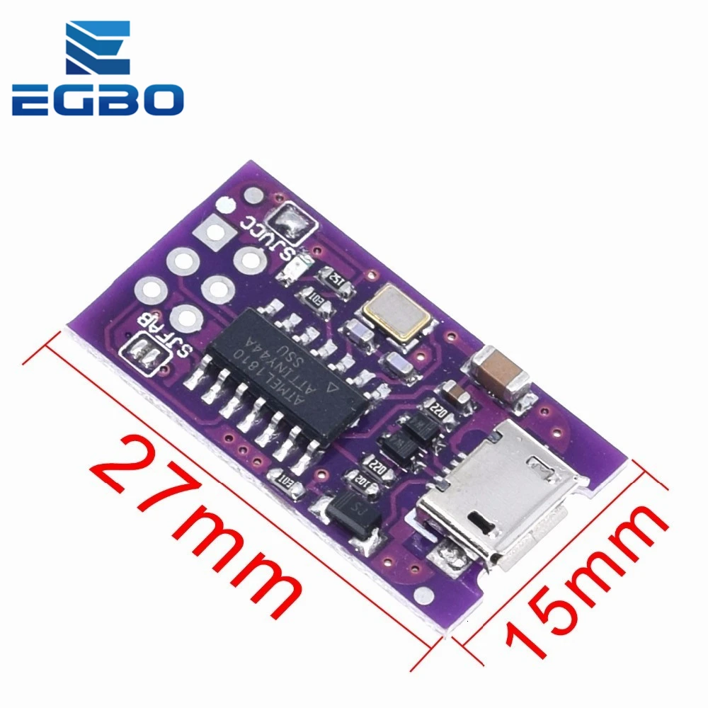 Миниатюрный программатор с Micro USB AVR ISP ATtiny44 ATTiny45 ATTiny85 USBTinyISP модуль программатора
