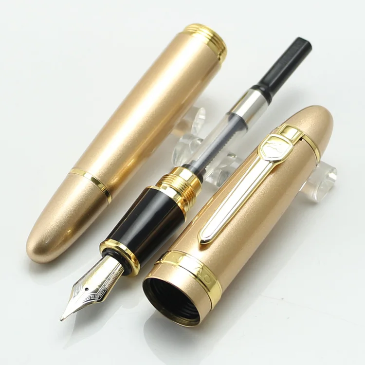 JINHAO 159 позолоченная крученая гладкая перьевая ручка 18KGP для учебы и офиса 2KZS|jinhao
