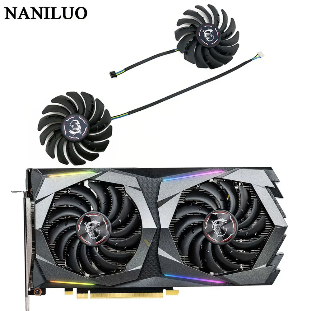 

Вентилятор для видеокарты MSI GeForce RTX 2060, 87 мм, 12 В постоянного тока, а, 4 контакта, PLD09210S12HH RTX2060