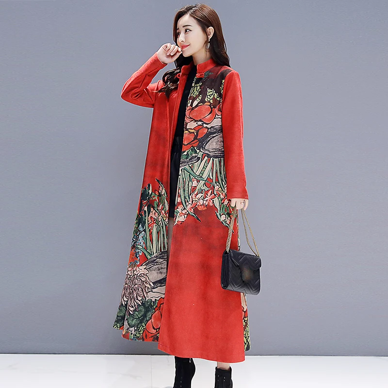 

Fashion Windbreaker Long Buckskin Blend Coats 2020 New Spring Autumn Coat Women Trench Coat Korean Loose Casual Ladies Outerwear