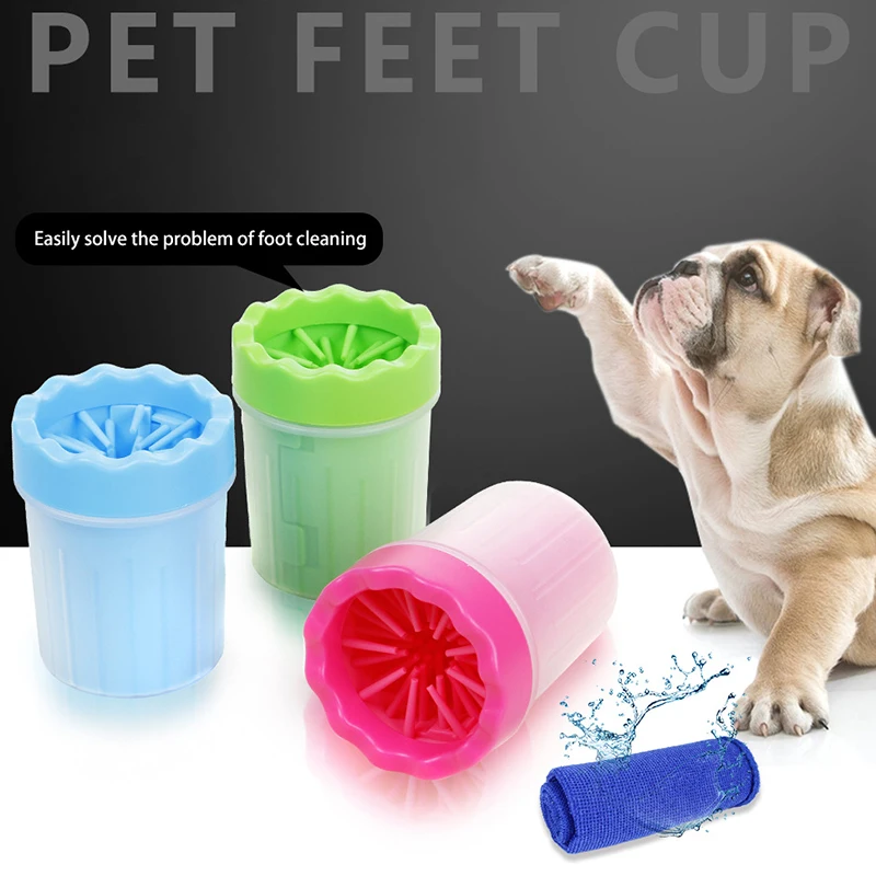 

Foot Quickly Washing Cup Pets Paw Cleaner Device For Cleaning Soft Silicone Brush For Cats And Dogs Portable Outdoor Pet Towel