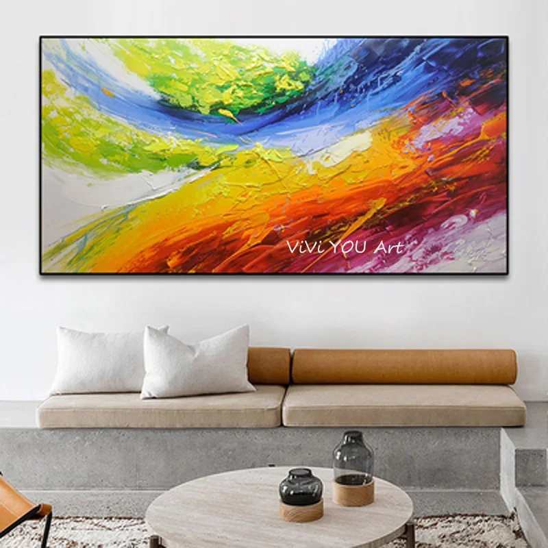 

Large art Hand Painted modern landscape Oil Paintings on Canvas wall Picture for Living Room Bedroom Wall Art picture Home Decor