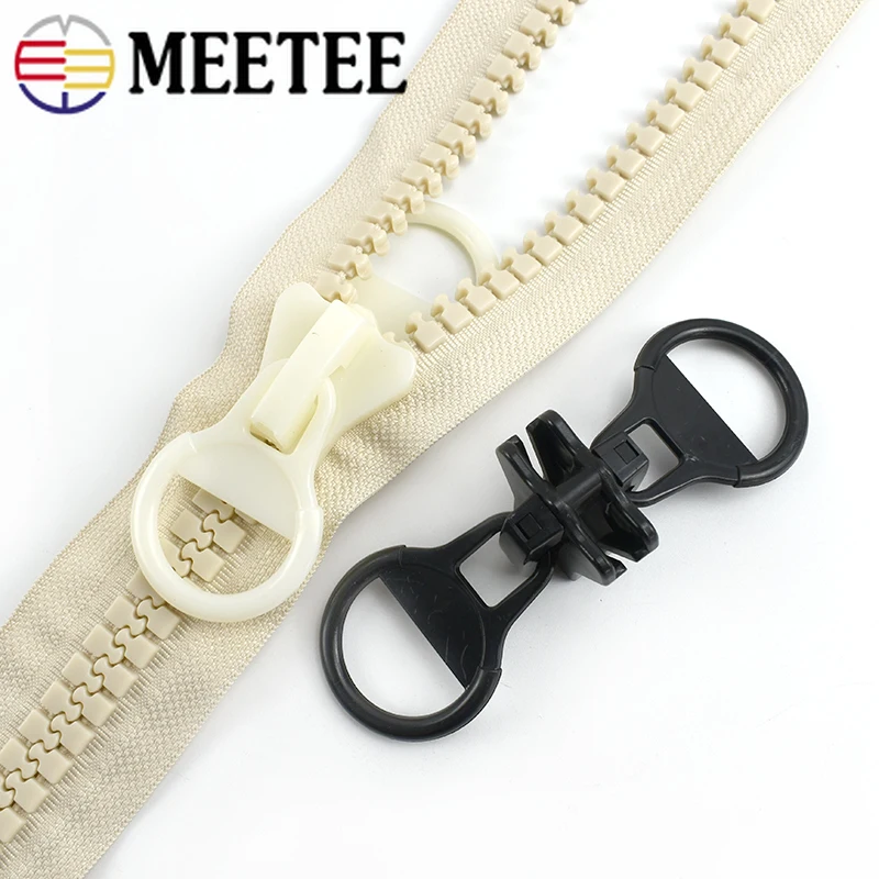 Meetee 3pcs 15# 20# Double Slider Zips Head For Resin Zipper Outdoor Backpack Bags Zip Sliders DIY Garment Sewing Accessories | Дом и сад