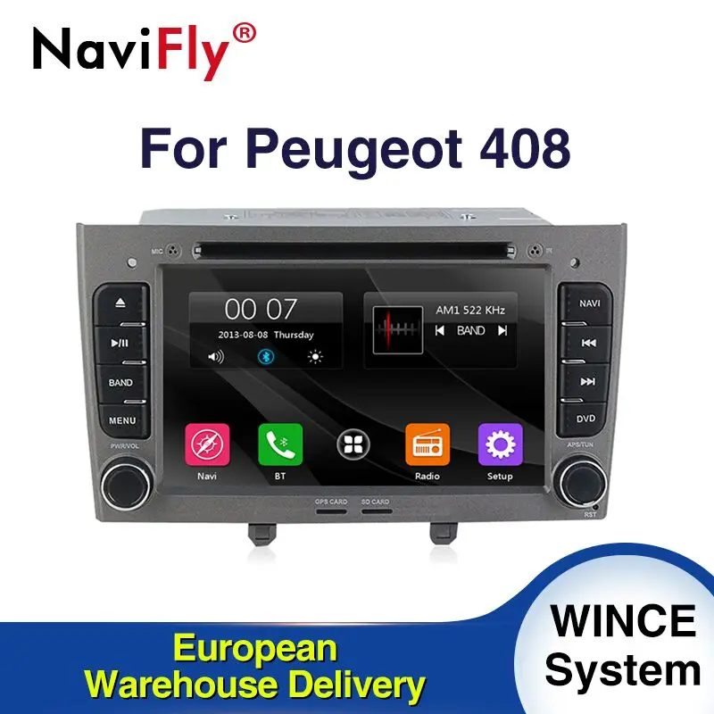 Wince система автомобильный мультимедийный плеер для peugeot 408 308 308SW 7 дюймов 2din CD DVD gps