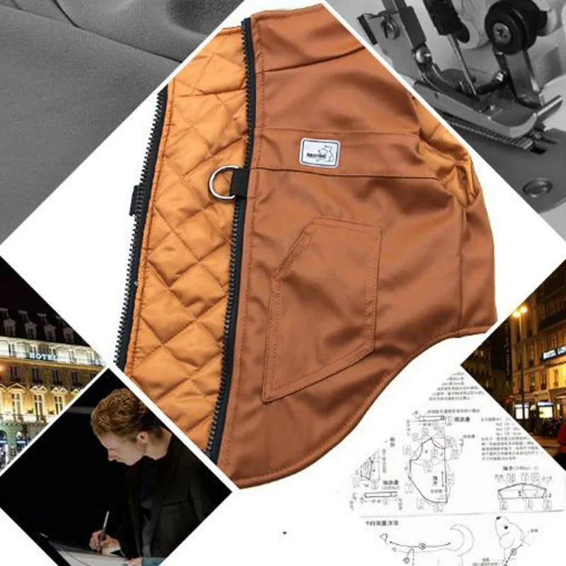 Одежда для домашних животных на молнии собак из искусственной кожи без рукавов