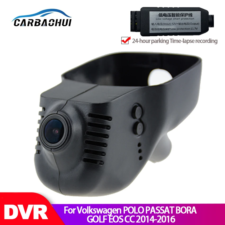 Car DVR Wifi Video Recorder Dash Cam Camera for Volkswagen POLO PASSAT BORA GOLF EOS CC 2014-2016 high quality Night vision HD