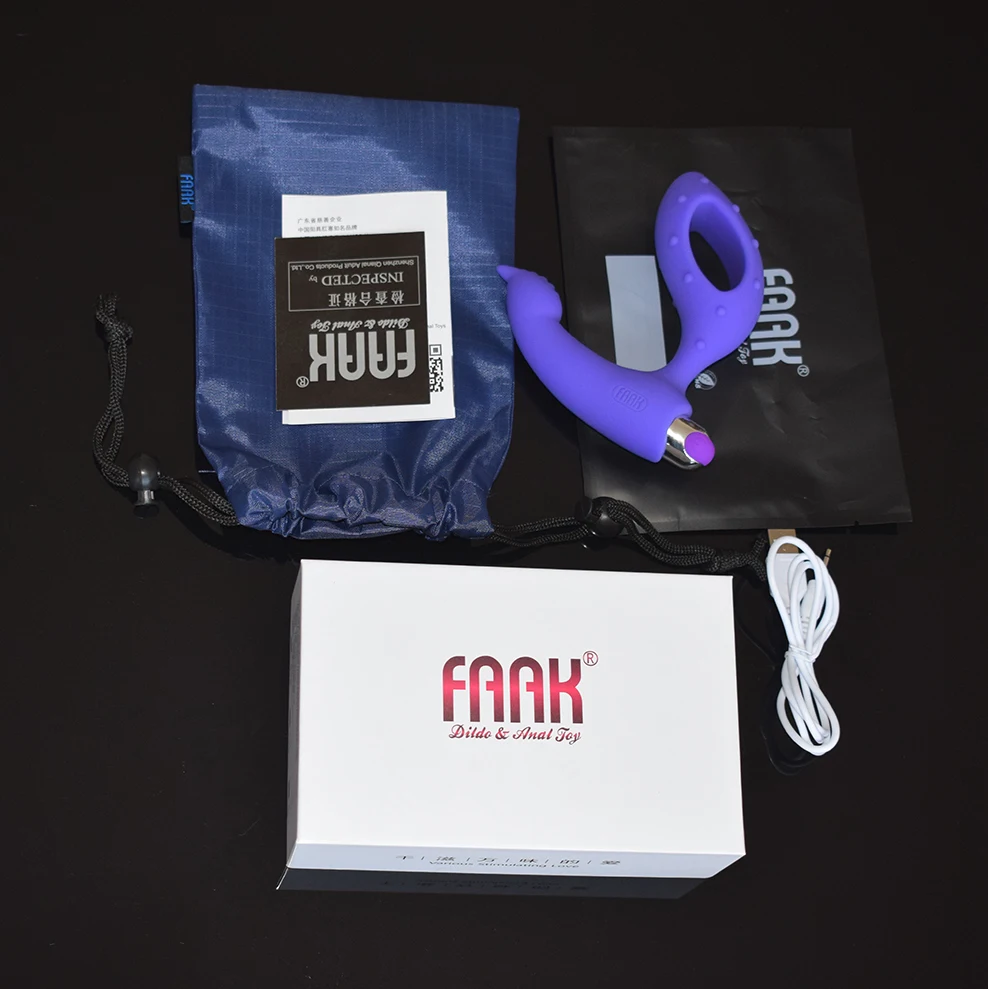 Мужская Анальная пробка FAAK массажер-вибратор для простаты водонепроницаемый