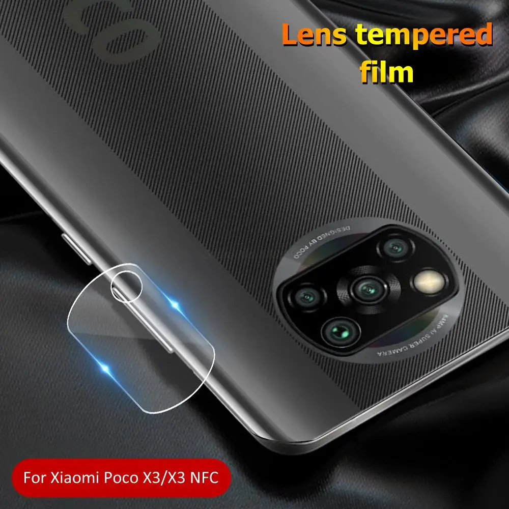 

Защитное стекло 9D для камеры Xiaomi Poco X3 Pro NFC, закаленное стекло с прозрачными линзами для Xiaomi Poco M3 Pro F3, стекло для объектива с твердостью