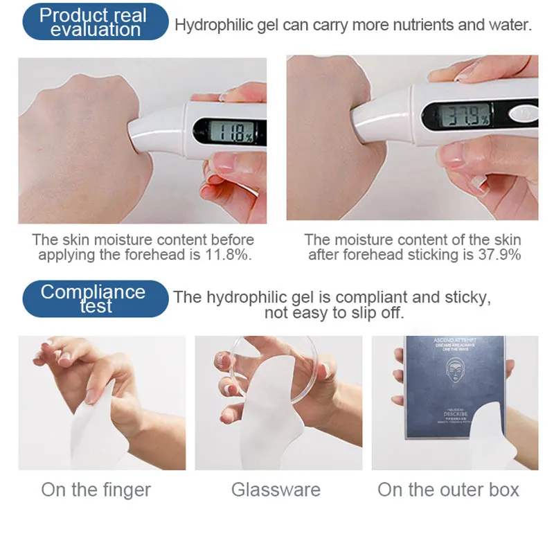 

5Pcs Forehead Sticker Mask Anti-Wrinkle Frown Lines Treatment Anti-Aging Lifting Firm Sticker Essence Wrapped Mask Facial Care