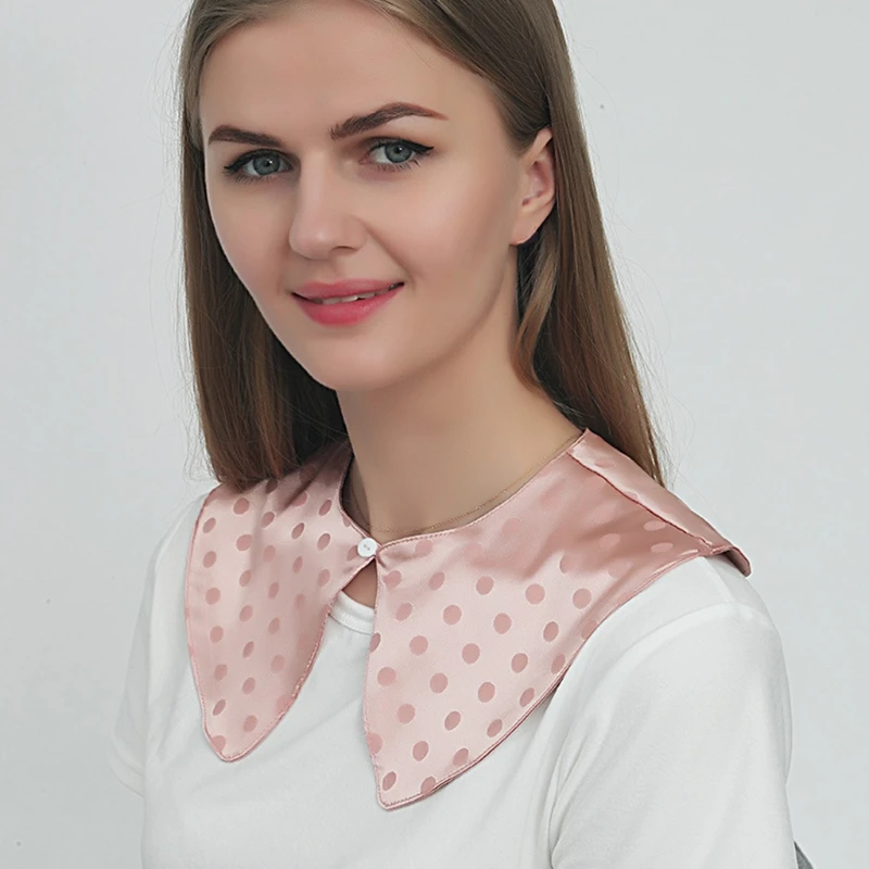 Мини-шаль с круглым узором в горошек украшение для платья красивом стиле