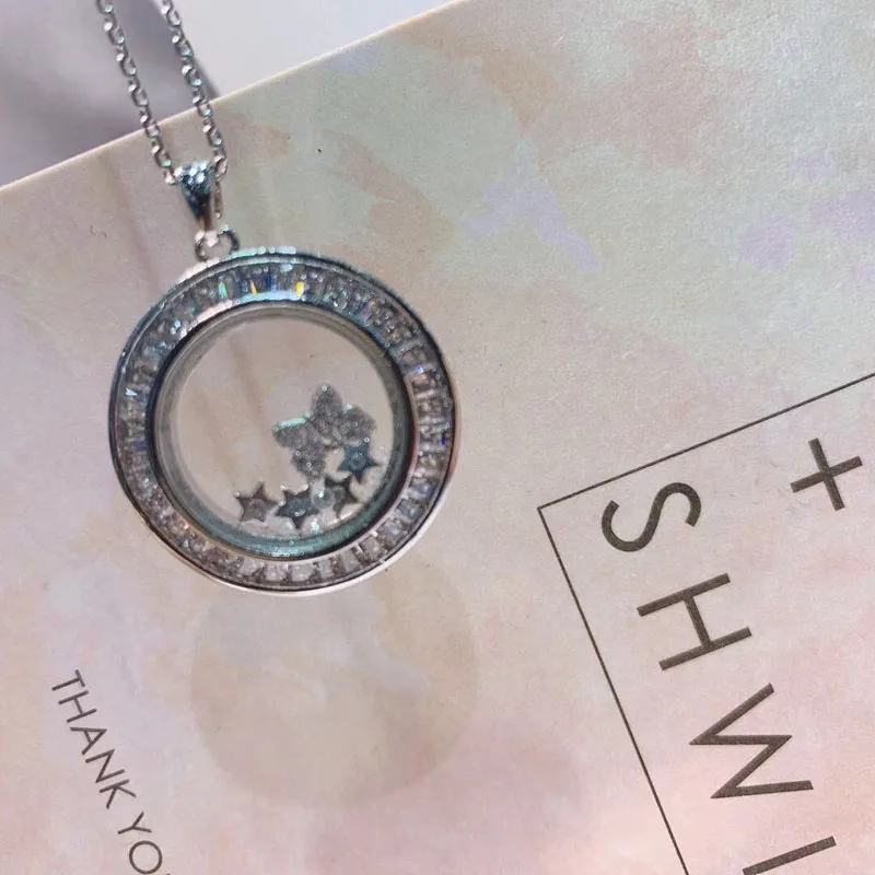 Роскошное круглое ожерелье Be 8 с кубическим цирконием женское кулоном для