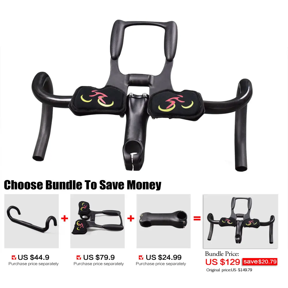 УГЛЕРОДНЫЙ велосипедный руль Углеродные Грипсы для велосипеда шоссейного