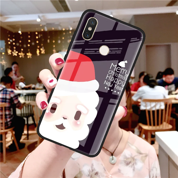 Рождество закаленное Стекло Чехлы для Xiaomi mi Red mi S2 Примечание 7 5 6 K20 Pro CC9e CC9 8 9 SE Lite Explorer A2 6X 6A 7A mi x 2S 3 Чехол - Цвет: sdlrbhm