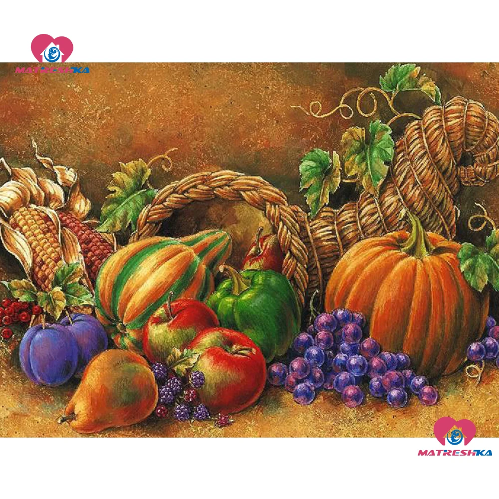 5d картина из кристаллов Тыква Алмазная мозаичная Набор для творчества живопись