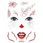 Водостойкие Временные татуировки на Хэллоуин, искусственная татуировка для женщин, дышащие татуировки на лицо вечерние, 1 шт.