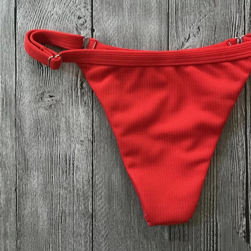 2020 сексуальное бикини чистый цвет ремень пряжка купальник Prethoracic галстук бантик