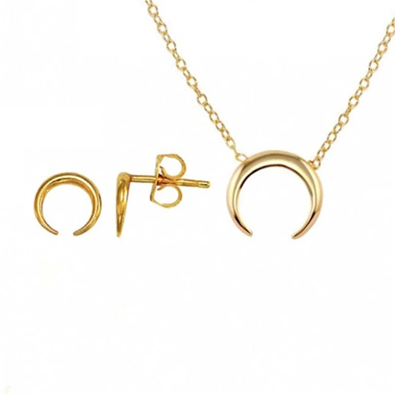 925 Sterling Silver Earrings For Women Gold Moon Girl Cartilage Ear Bone Piercing Female Party Stud aretes R5 | Украшения и