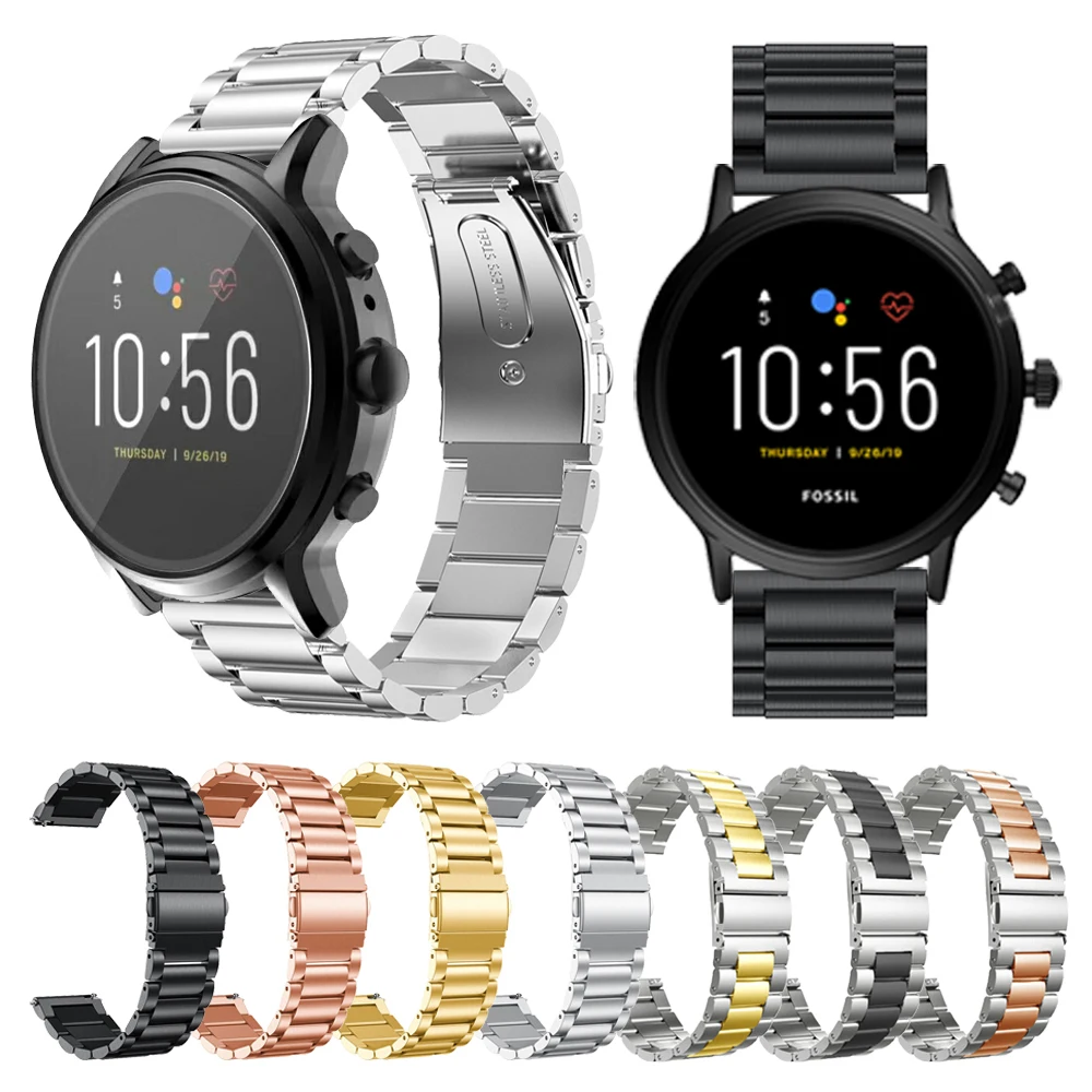 Ремешок для часов Fossil Gen 5 4 классический металлический браслет из нержавеющей