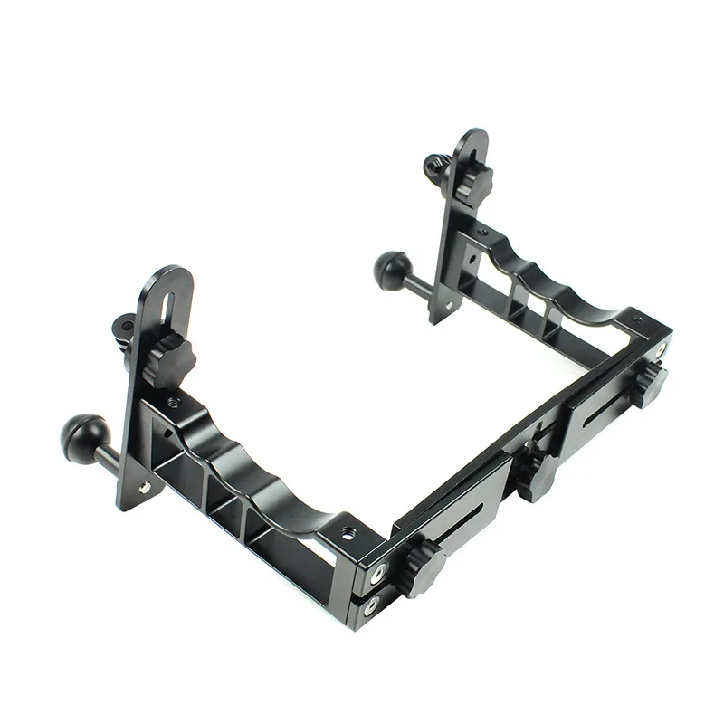 Двойной ручной кронштейн для дайвинга с адаптером верхней камеры