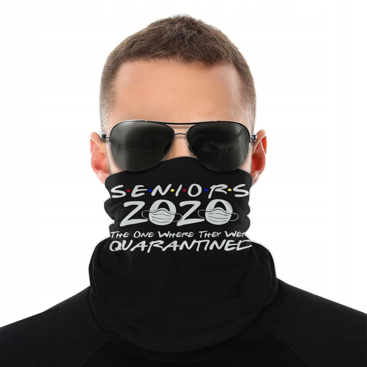 

Seniors 2020 Quarantined Magic Scarf Neck Face Mask Halloween Tube Mask Seamless Bandanas Protective Headband Cycling Hiking