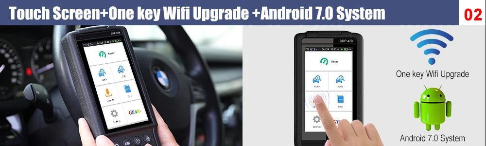 LAUNCH X431 CRP479 WiFi автомобильный диагностический инструмент ABS EPB масло 15 Функция сброса Инжектор Кодирование OBD2 сенсорный экран Автомобильный сканер