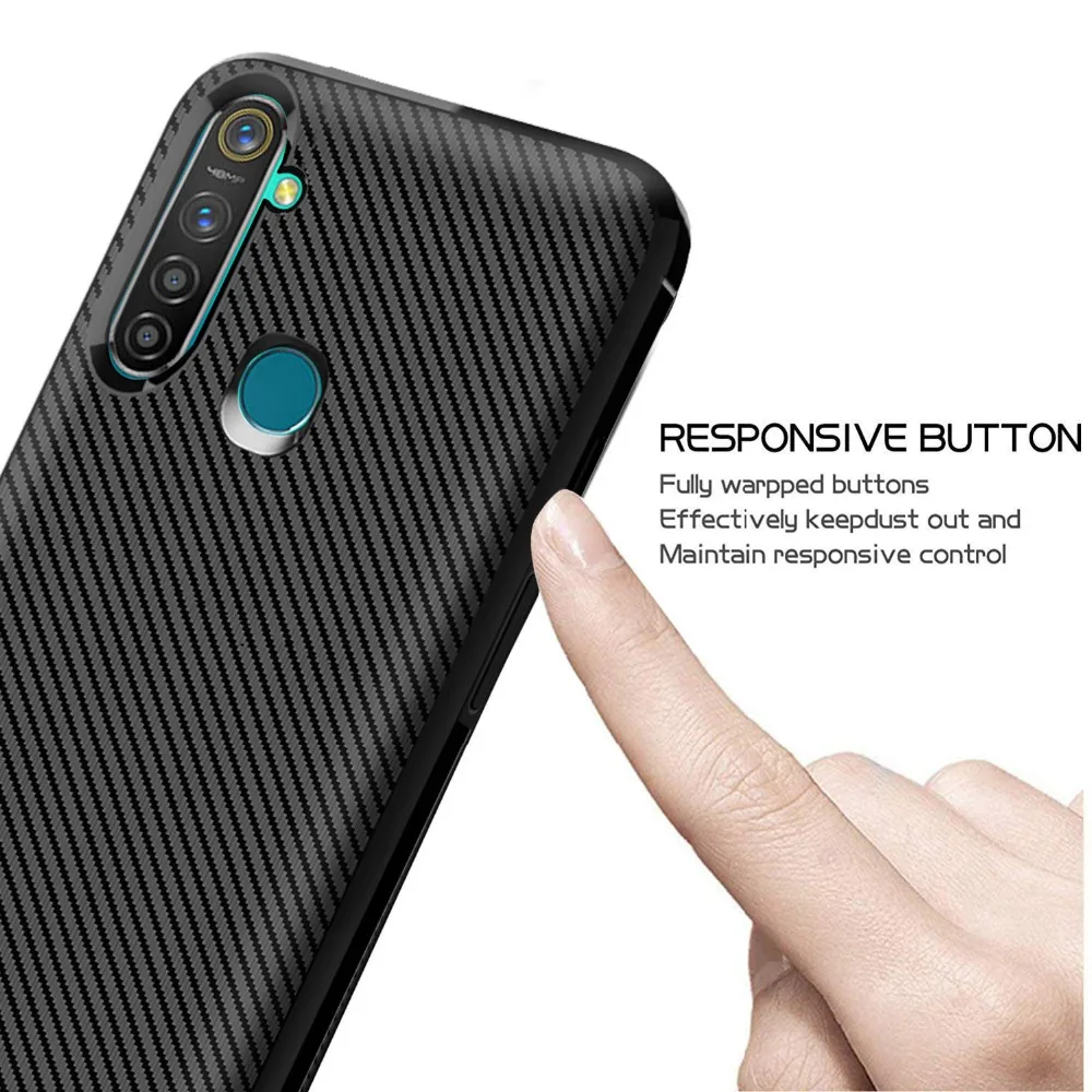 Чехол для телефона Oppo Realme XT X2 K5 тонкий ТПУ силиконовый мягкий углеродный волоконный защитный противоударный чехол