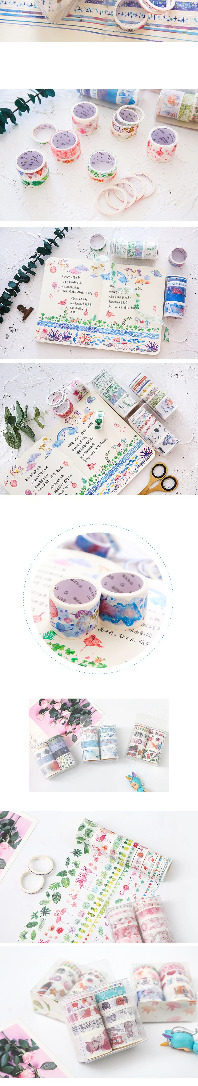 ROWBOE милый набор канцелярских принадлежностей лента маленький свежий авторский девушка и бумажная лента украшение книги наклейки kawaii поставки