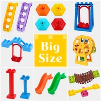 big building blocks playground pipeline spin parts slide ladder swing baby assemble interactive toys for children gifts