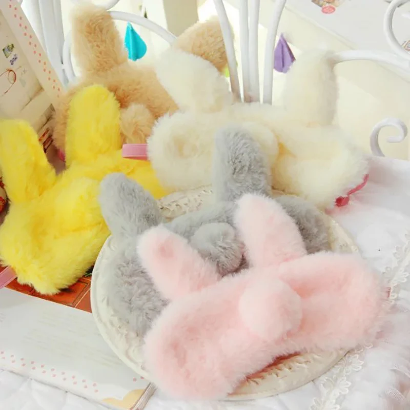 Плюшевая маска для сна в форме кролика мультяшная с завязанными глазами глаз