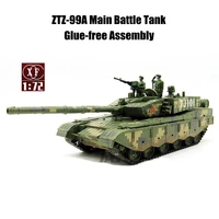 172 china ztz 99a main battle tank model diy glue free assembly plastic model kit toys for boys
