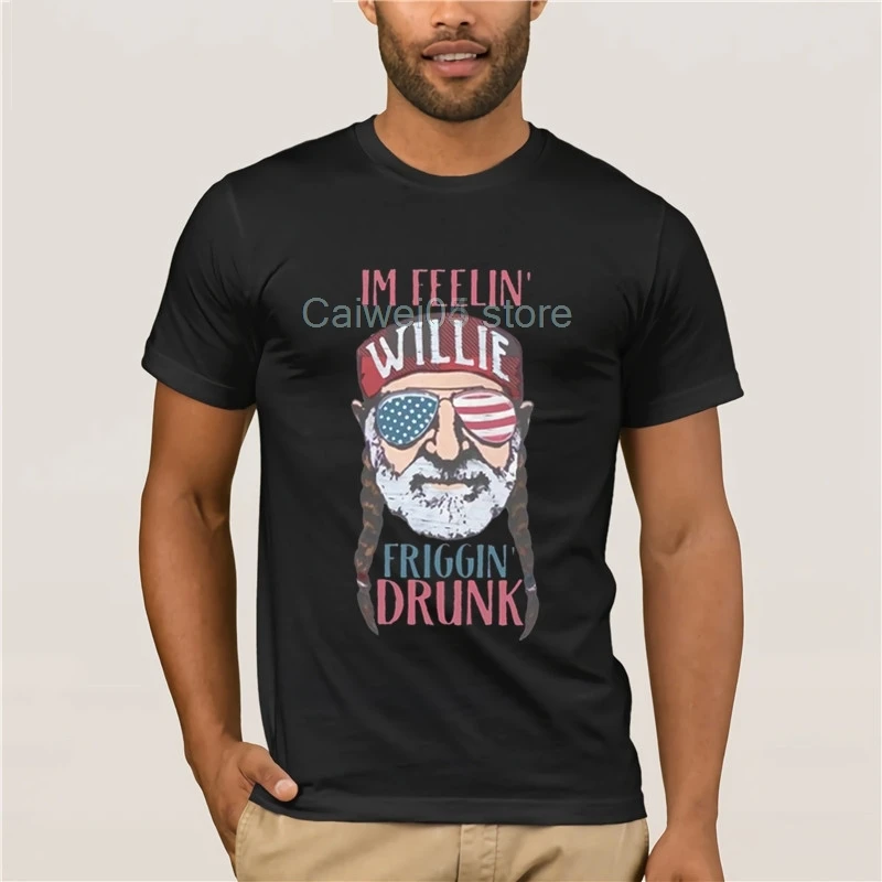 2019 бренд Willie Nelson Im Feelin' Friggin' Drunk Мужская Повседневная модная футболка крутая с