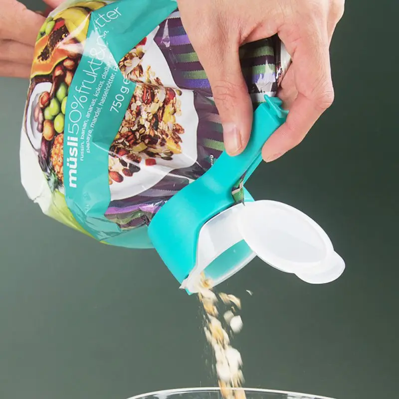 

Multifunctional Food Preservation Sealing Clip, Moisture-proof Discharge Spout Plastic Bag Clip-4 Sets Of Styles (color Box Pack