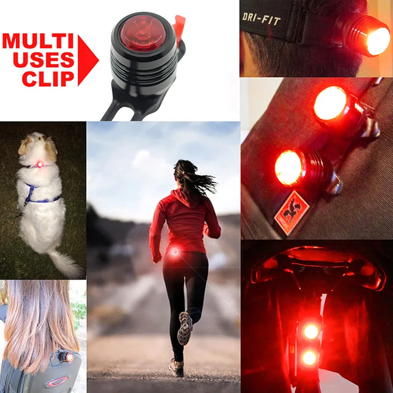 

3-Mode Bike Tail Lamp USB Rechargeable Bicycle Tail Rear Warning Red Light Lamp Outdoor Safety Headlight Tail Bike Riding Lights
