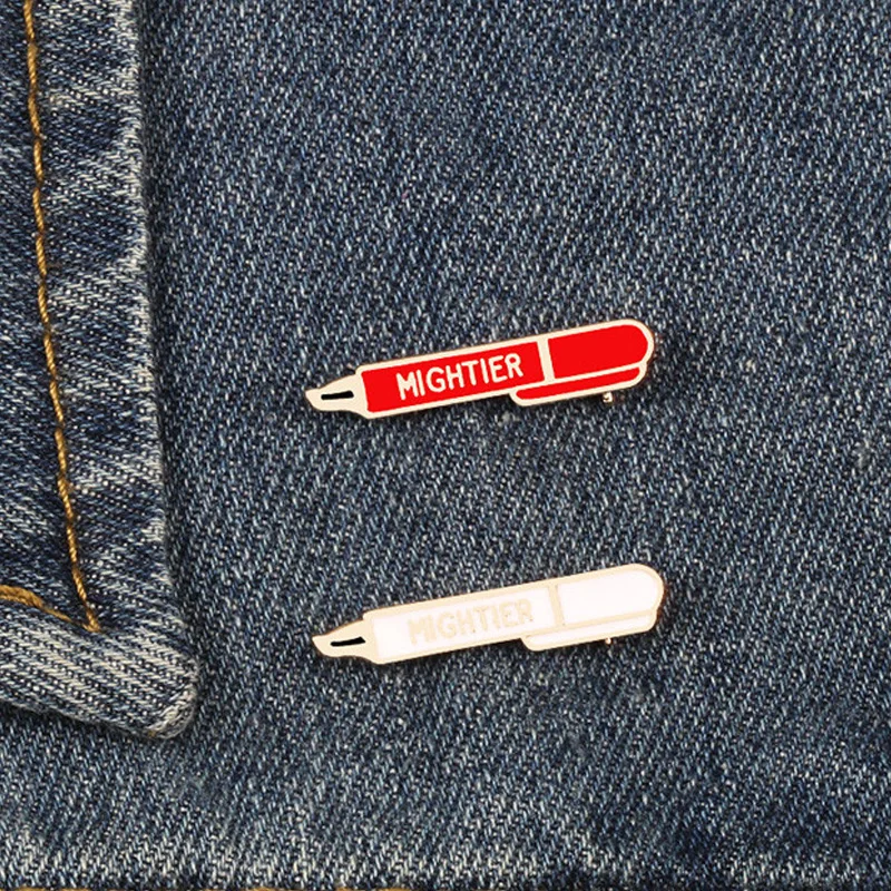 Модная бижутерия 2 цвета эмалированные булавки брошь на лацкан значок для одежды