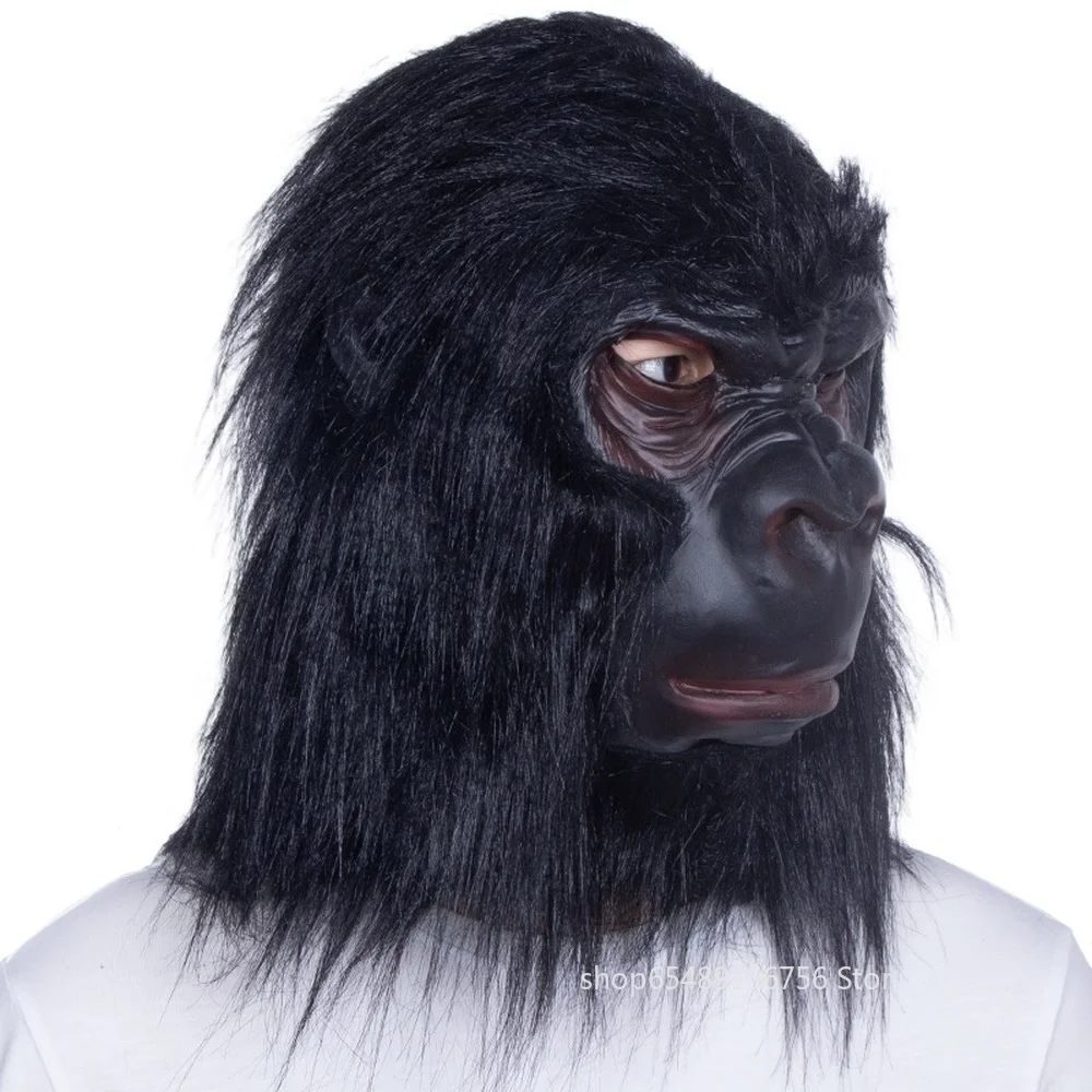 Маска Gorilla маска шимпанзе маски на голову для взрослых все лицо забавные животные