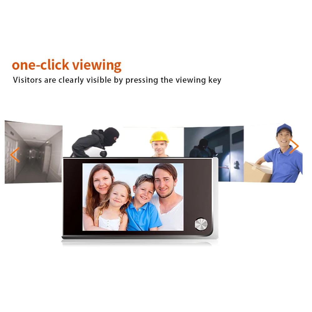 

3.5 inch Digital Doorbell 120 Degree Eye Electronic Peephole LCD Color Screen Doorbell Camera Door Viewer Mini Outdoor Door Bell
