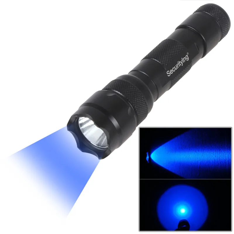 10W 200 Lumens IPX-6 Hard Light 502B Mini Blue Light  LED 200 Lumens Night Vision Torch for Fishing / Hunting