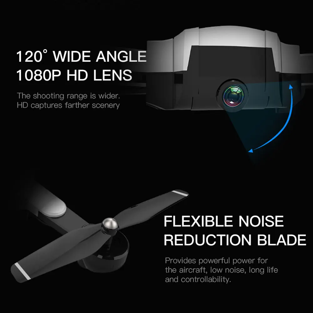 Квадрокоптер Профессиональный Дрон gps с камерой HD 1080P WiFi FPV Surround 20mins fly time широкоугольный пульт дистанционного управления вертолет